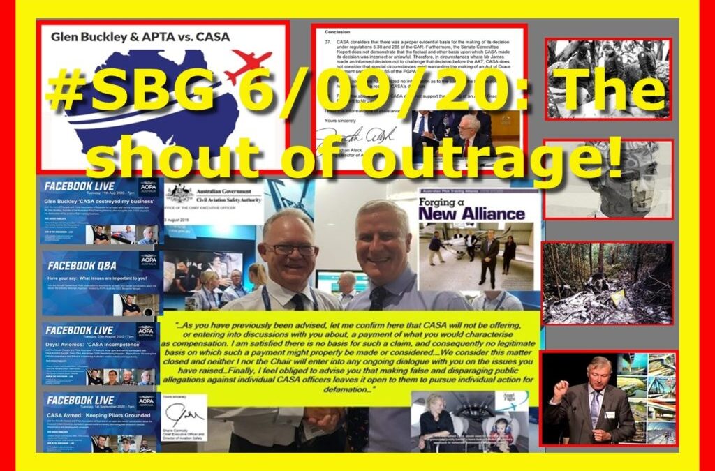 #SBG 6/09/2020: The shout of outrage!
