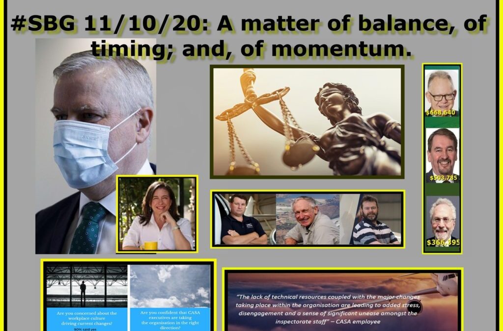 #SBG 11/10/20: A matter of balance, of timing; and, of momentum.