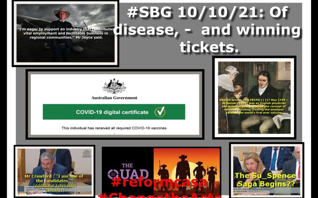 #SBG 10/10/21: Of disease, –  and winning tickets.