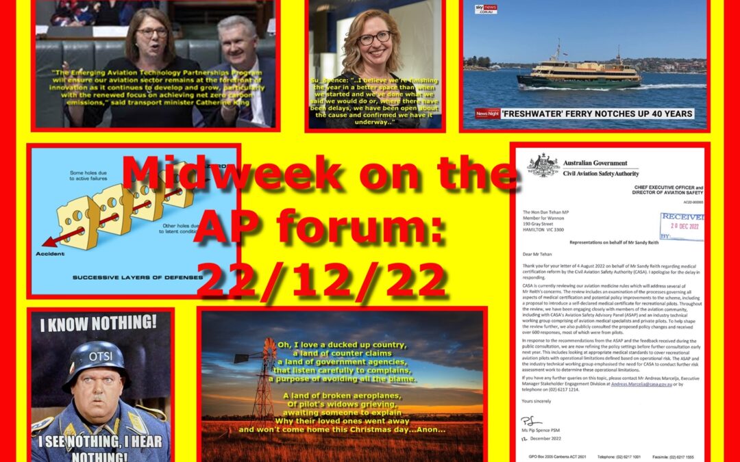 Midweek on the AP forum: 22/12/22