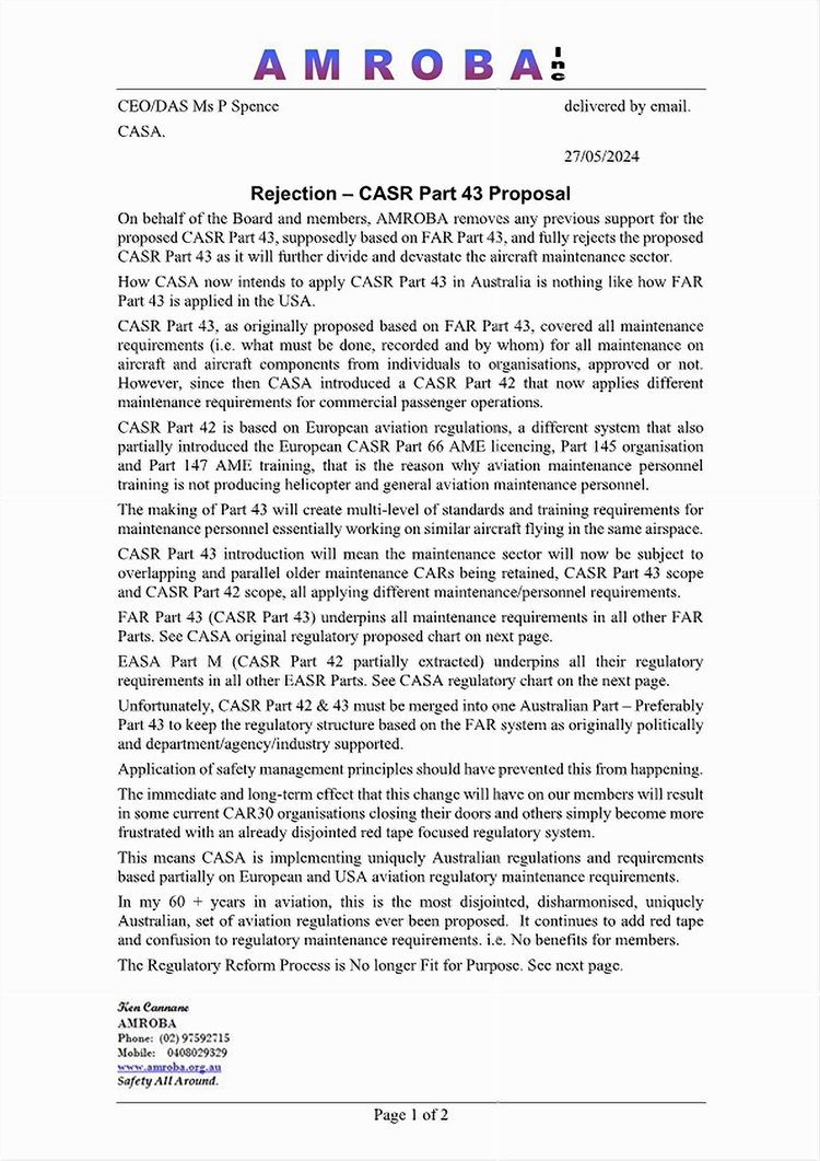 [Image: CASR-Part43-Proposal-Rejection-1.jpg]